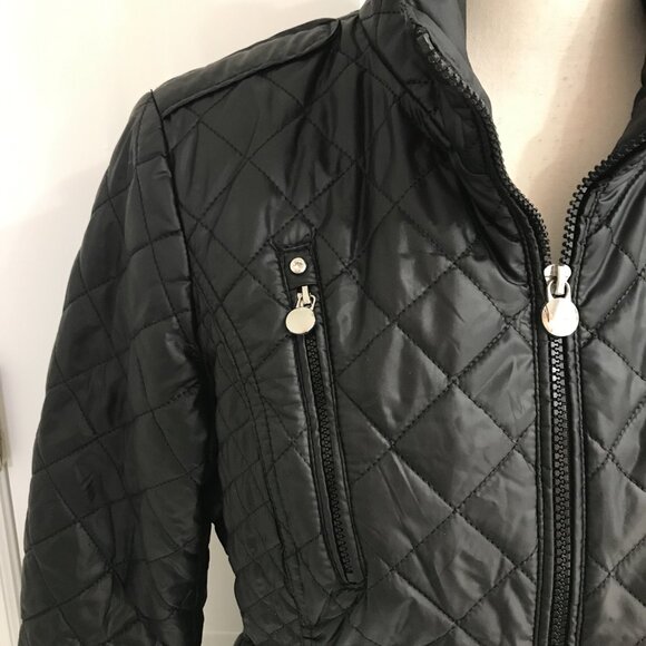 Roz & Ali Diamond Quilted Puffer Jacket with Extended Collar S - Picture 5 of 11